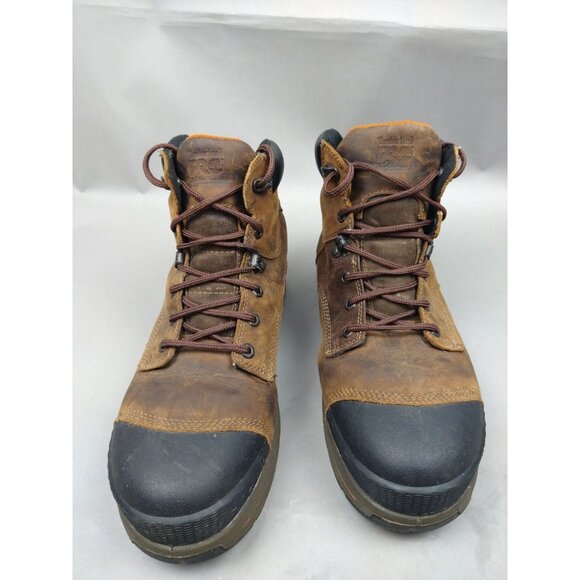Timberland Pro Mens Helix HD 6” Comp Toe Waterproof Boot Brown Size 14W - Picture 2 of 15